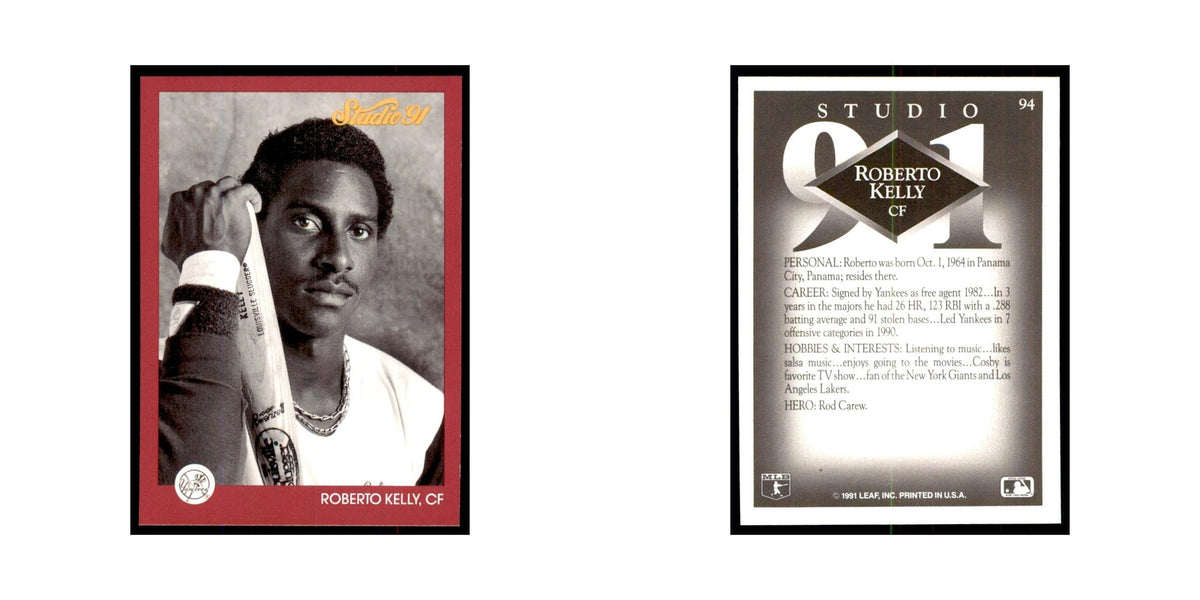 Roberto Kelly 1991 Studio #94 Baseball Cards Baseball Card NM