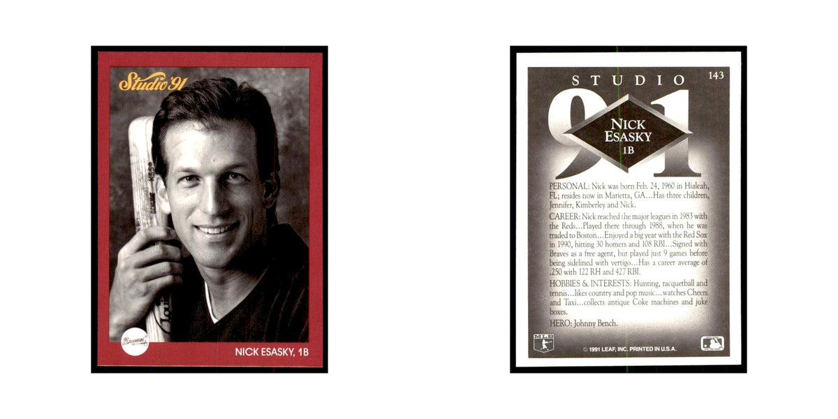 Nick Esasky 1991 Studio #143 Baseball Cards Baseball Card NM