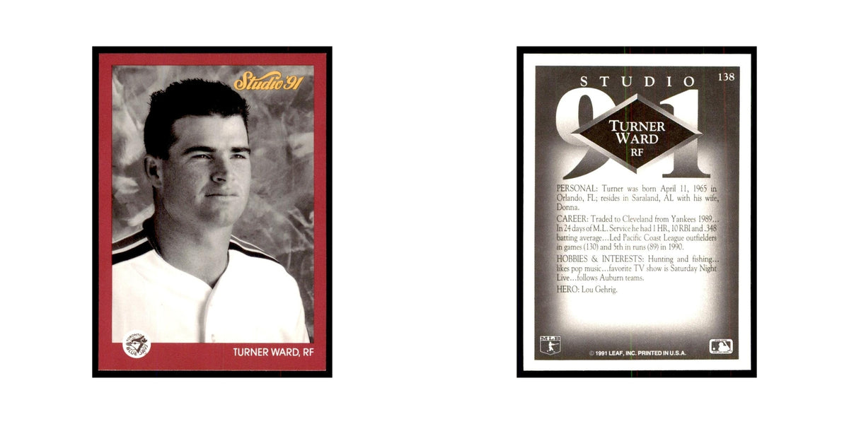Turner Ward 1991 Studio #138 Baseball Cards Baseball Card NM