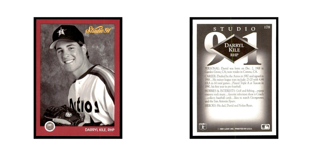 Darryl Kile 1991 Studio #178 Baseball Cards Baseball Card NM