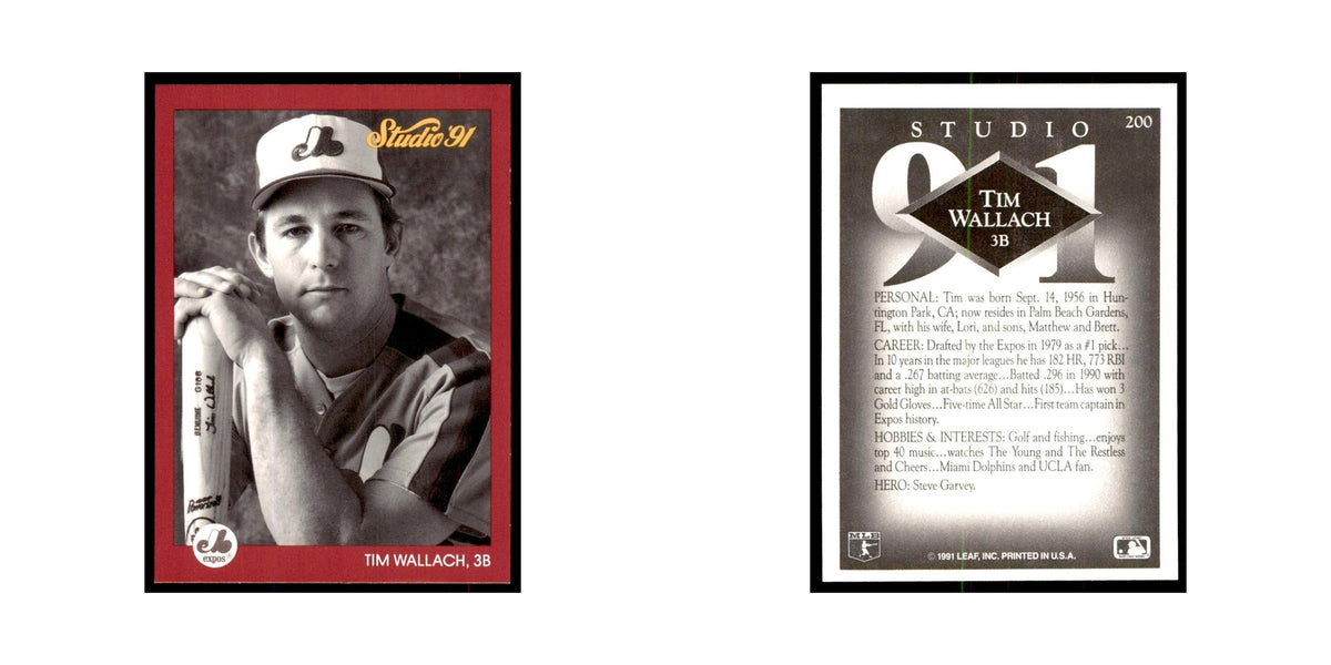 Tim Wallach 1991 Studio #200 Baseball Cards Baseball Card NM