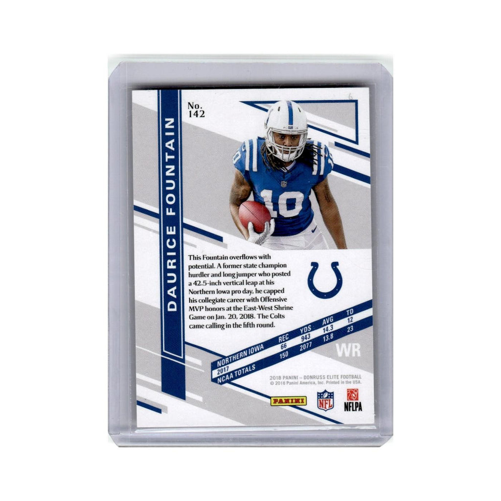 Daurice Fountain Rookie 2018 Donruss Elite #142 Indianapolis Colts NM
