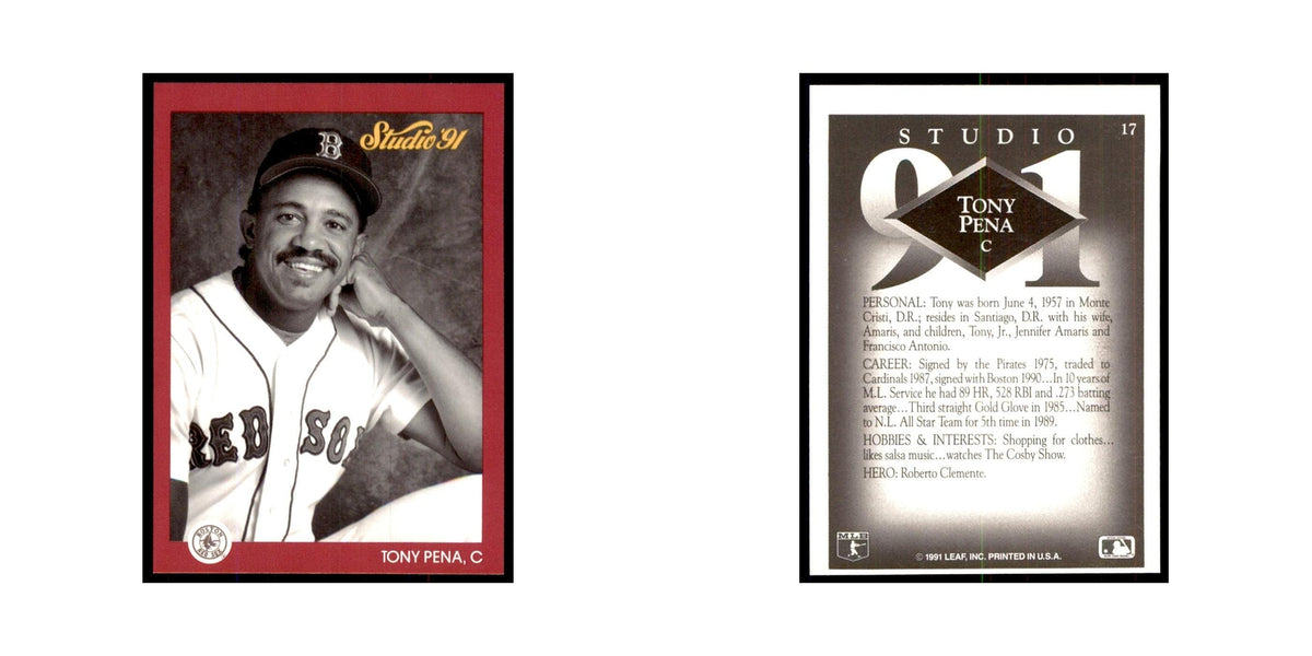 Tony Pena 1991 Studio #17 Baseball Cards Baseball Card NM