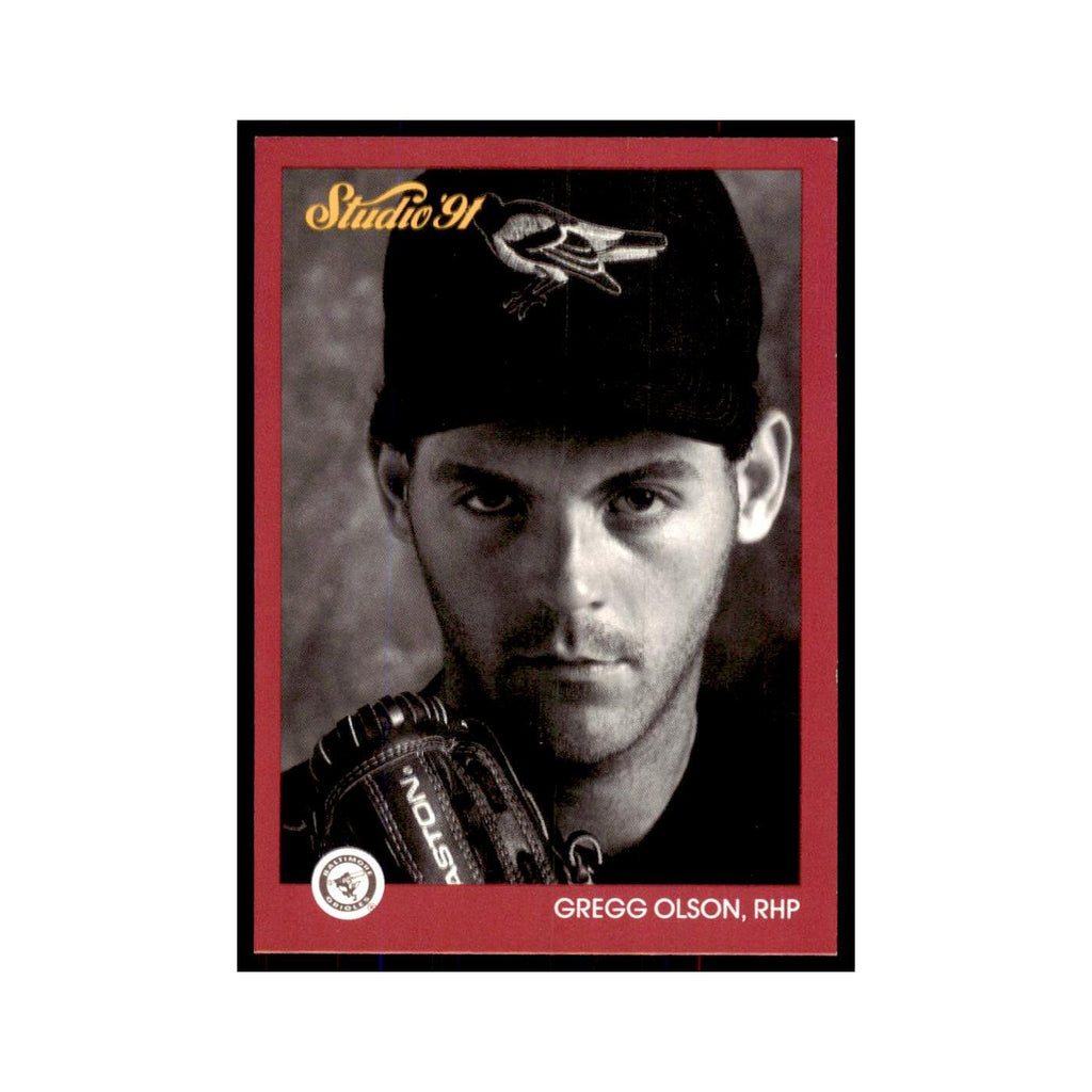 Gregg Olson 1991 Studio #8 Baseball Cards Baseball Card NM