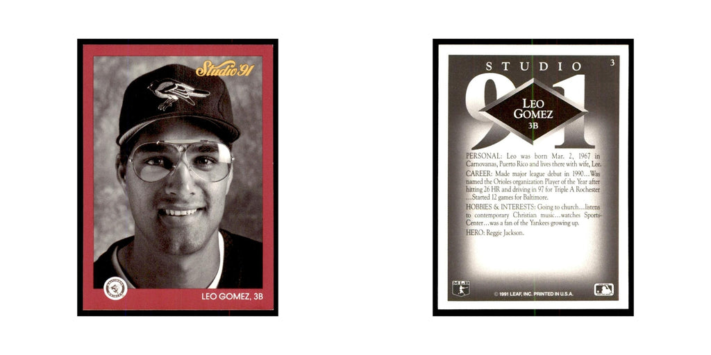 Leo Gomez 1991 Studio #3 Baseball Cards Baseball Card NM