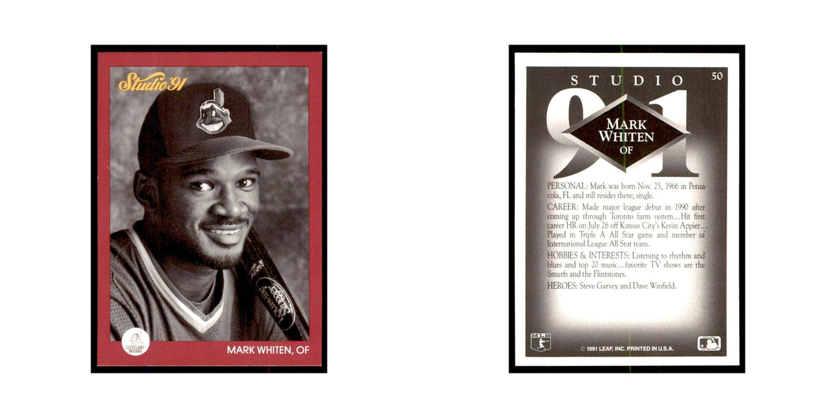 Mark Whiten 1991 Studio #50 Baseball Cards Baseball Card NM