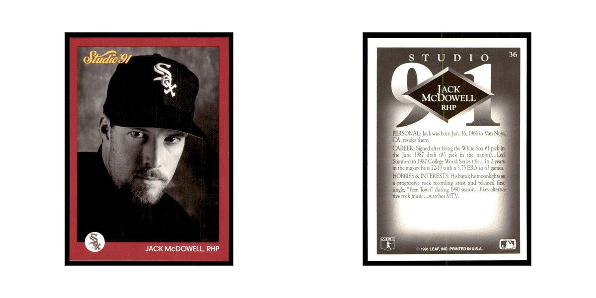 Jack McDowell 1991 Studio #36 Baseball Cards Baseball Card NM