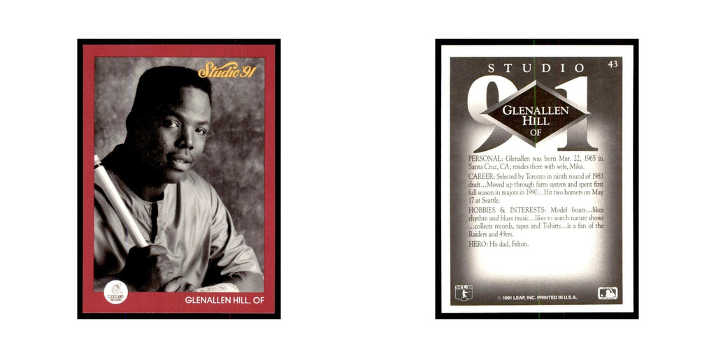 Glenallen Hill 1991 Studio #43 Baseball Cards Baseball Card NM