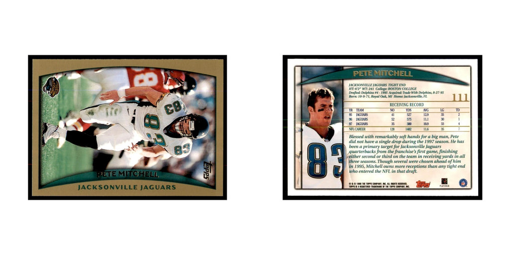 Pete Mitchell 1998 Topps #111 Football Cards Football Card NM