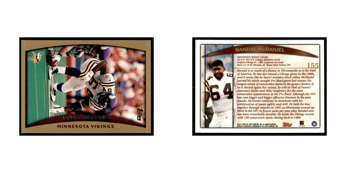 Randall McDaniel 1998 Topps #155 Football Cards Football Card NM