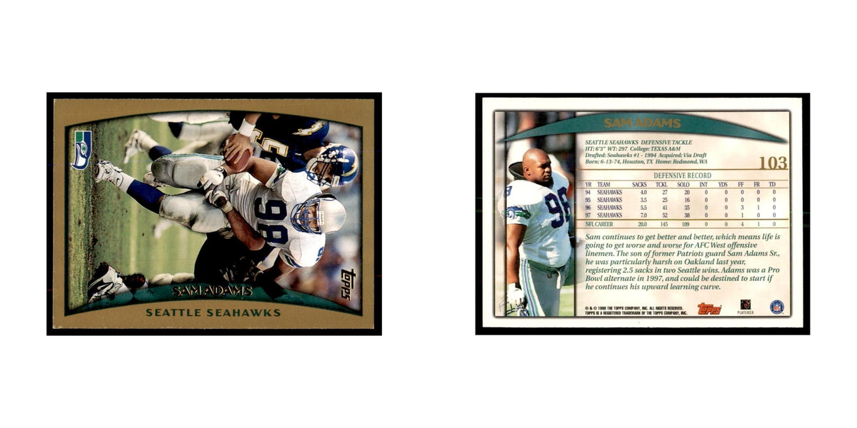 Sam Adams 1998 Topps #103 Football Cards Football Card NM