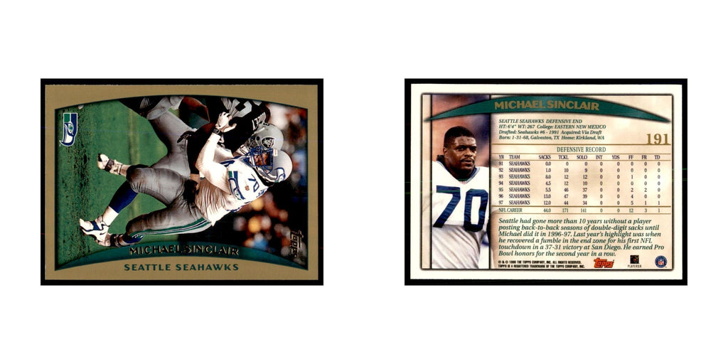 Michael Sinclair 1998 Topps #191 Football Cards Football Card NM