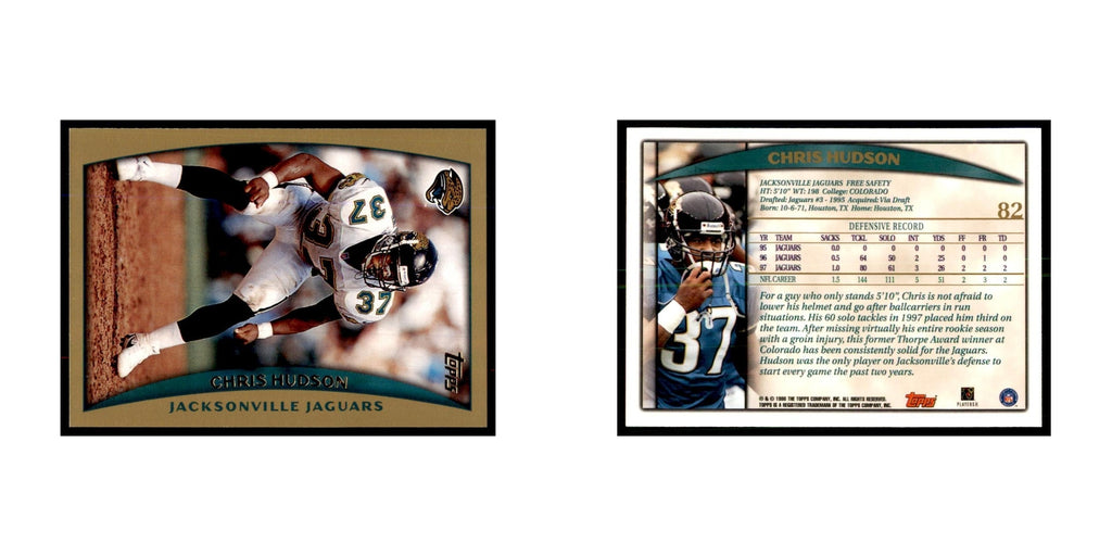 Chris Hudson 1998 Topps #82 Football Cards Football Card NM