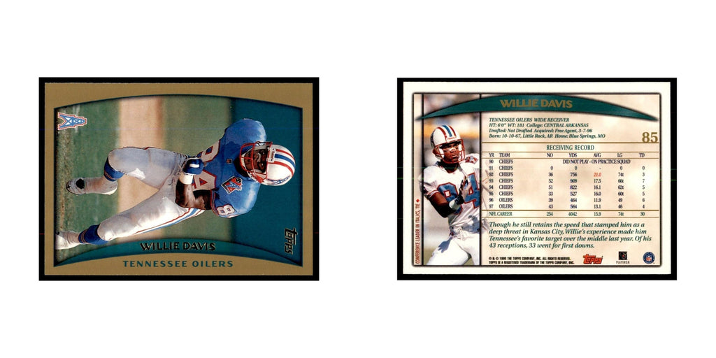 Willie Davis 1998 Topps #85 Football Cards Football Card NM