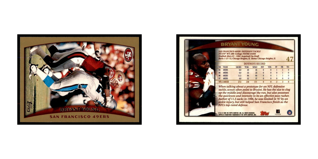 Bryant Young 1998 Topps #47 Football Cards Football Card NM