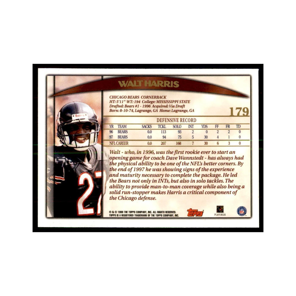 Walt Harris 1998 Topps #179 Football Cards Football Card NM