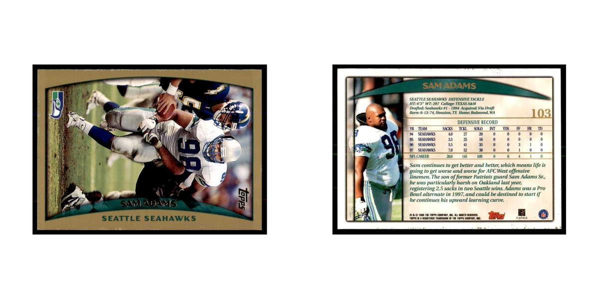 Sam Adams 1998 Topps #103 Football Cards Football Card NM