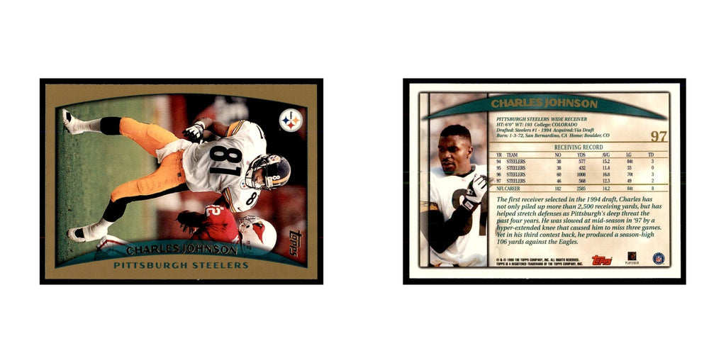 Charles Johnson 1998 Topps #97 Football Cards Football Card NM