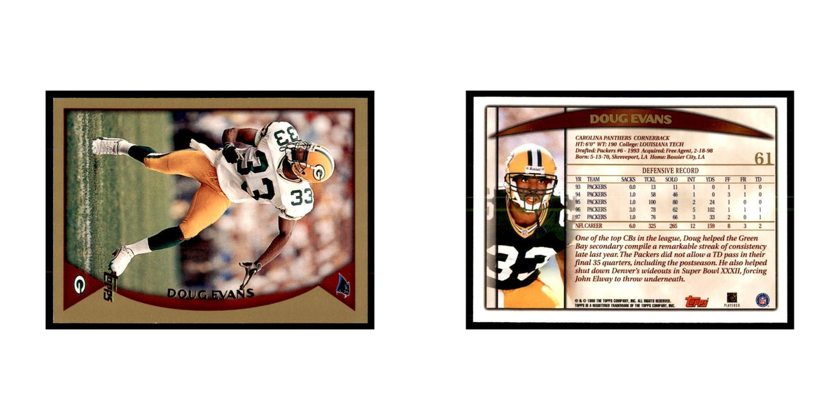 Doug Evans 1998 Topps #61 Football Cards Football Card NM