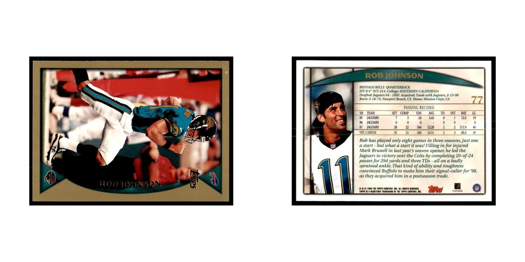 Rob Johnson 1998 Topps #77 Football Cards Football Card NM