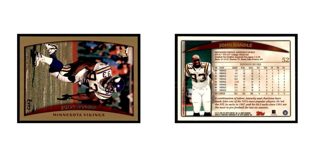 John Randle 1998 Topps #52 Football Cards Football Card NM