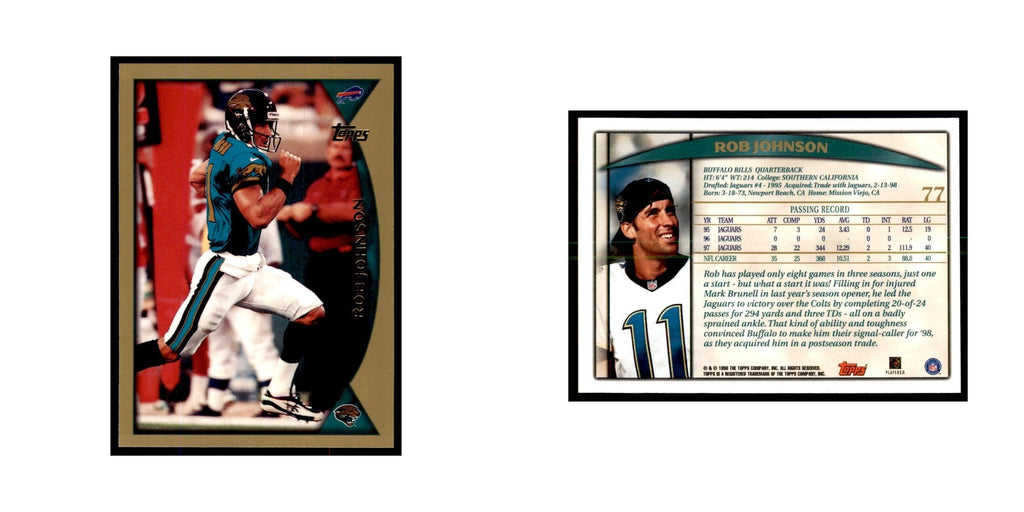 Rob Johnson 1998 Topps #77 Football Cards Football Card NM