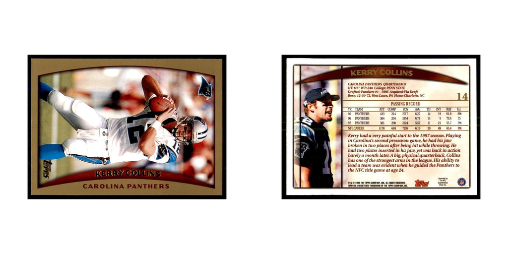 Kerry Collins 1998 Topps #14 Football Cards Football Card NM