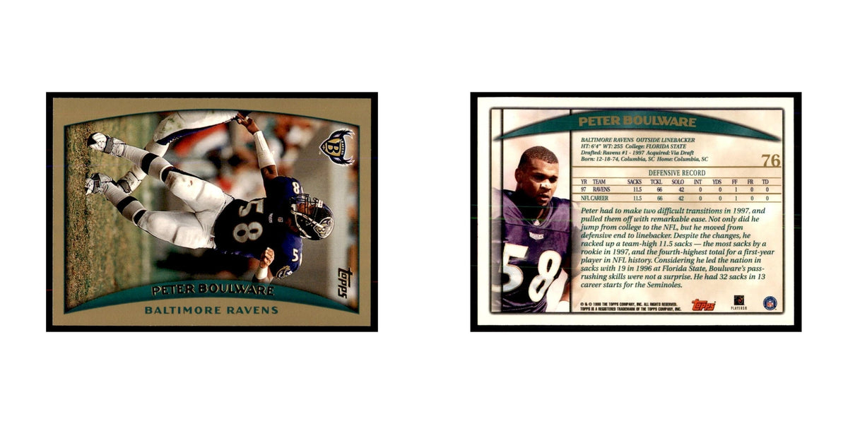 Peter Boulware 1998 Topps #76 Football Cards Football Card NM