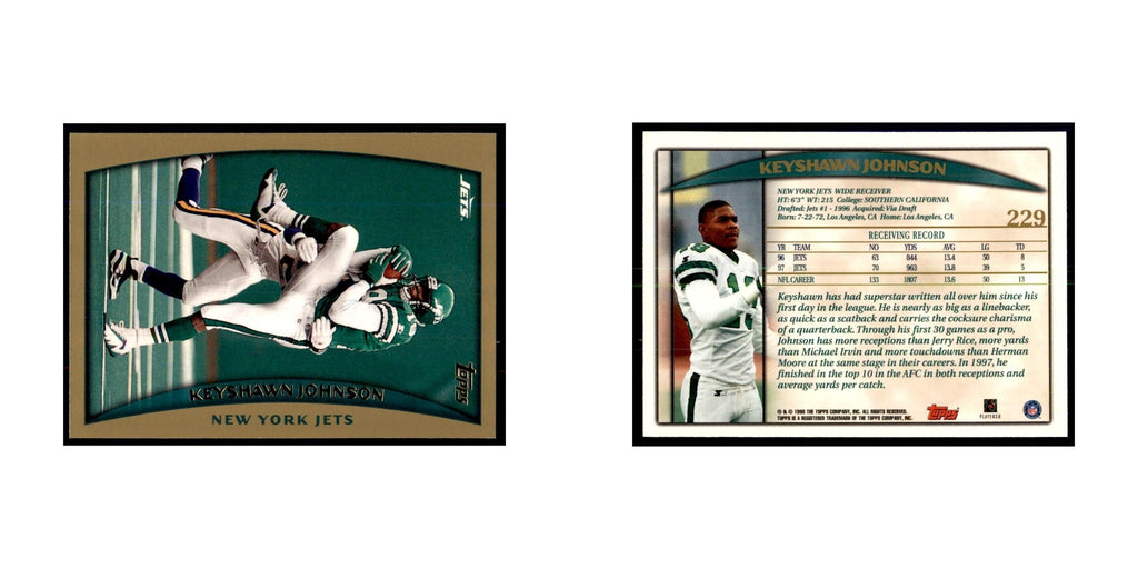 Keyshawn Johnson 1998 Topps #229 Football Cards Football Card NM