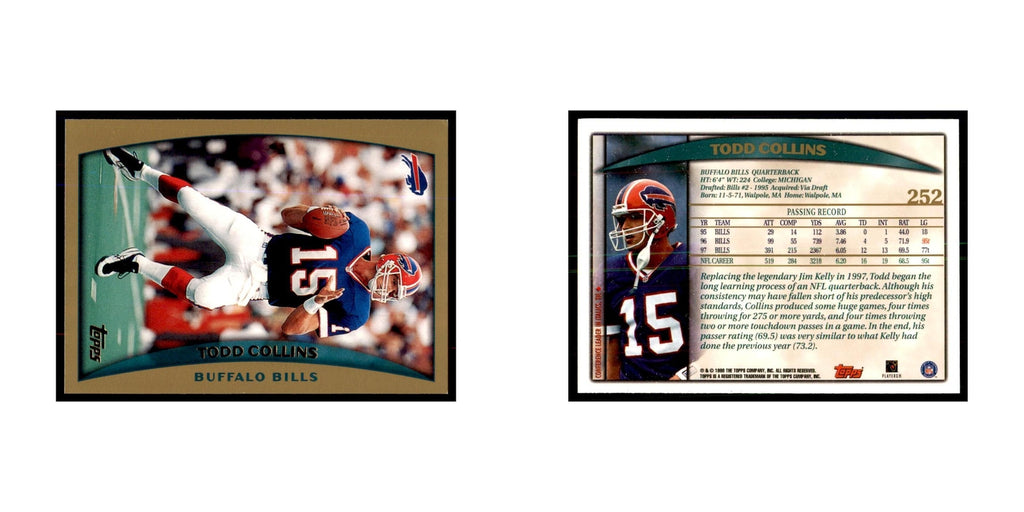 Todd Collins 1998 Topps #252 Football Cards Football Card NM