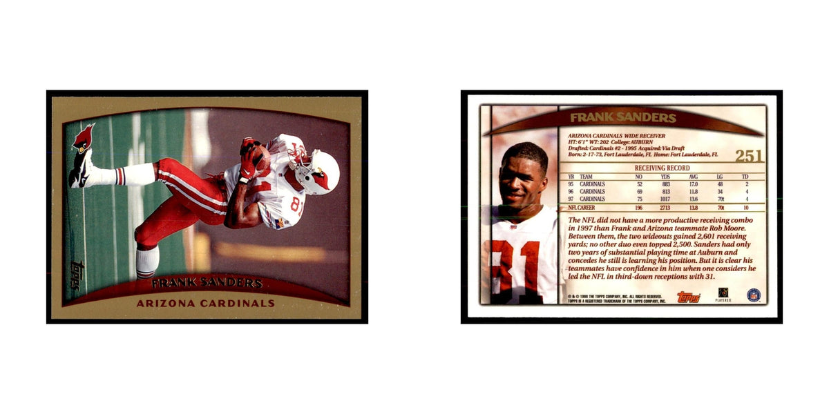 Frank Sanders 1998 Topps #251 Football Cards Football Card NM