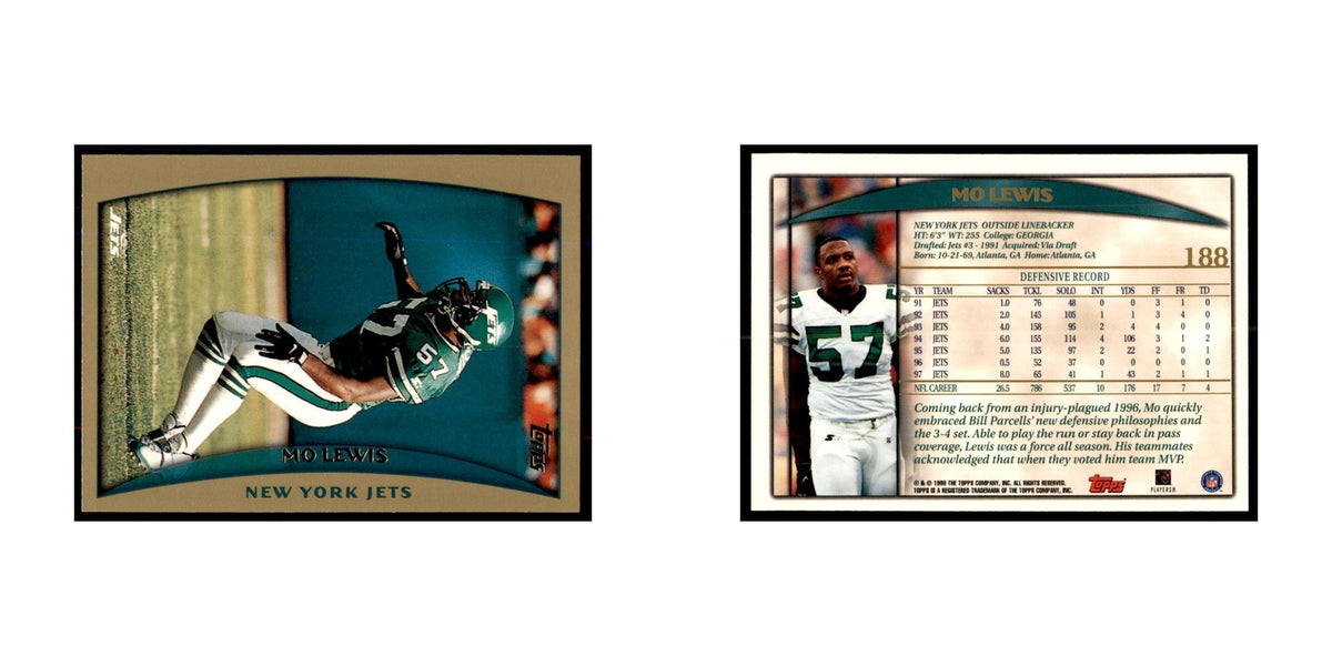 Mo Lewis 1998 Topps #188 Football Cards Football Card NM