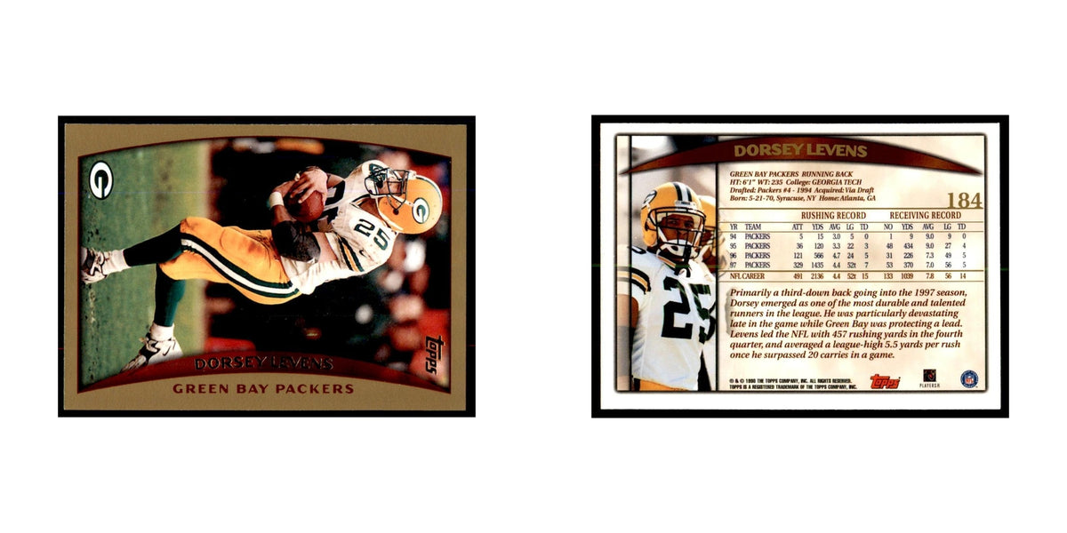 Dorsey Levens 1998 Topps #184 Football Cards Football Card NM
