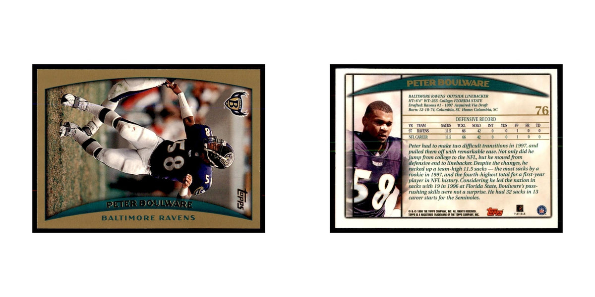 Peter Boulware 1998 Topps #76 Football Cards Football Card NM