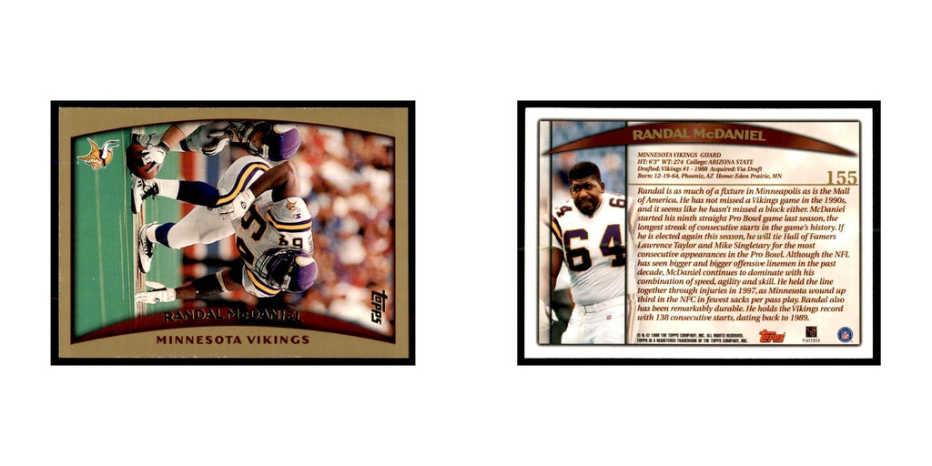 Randall McDaniel 1998 Topps #155 Football Cards Football Card NM