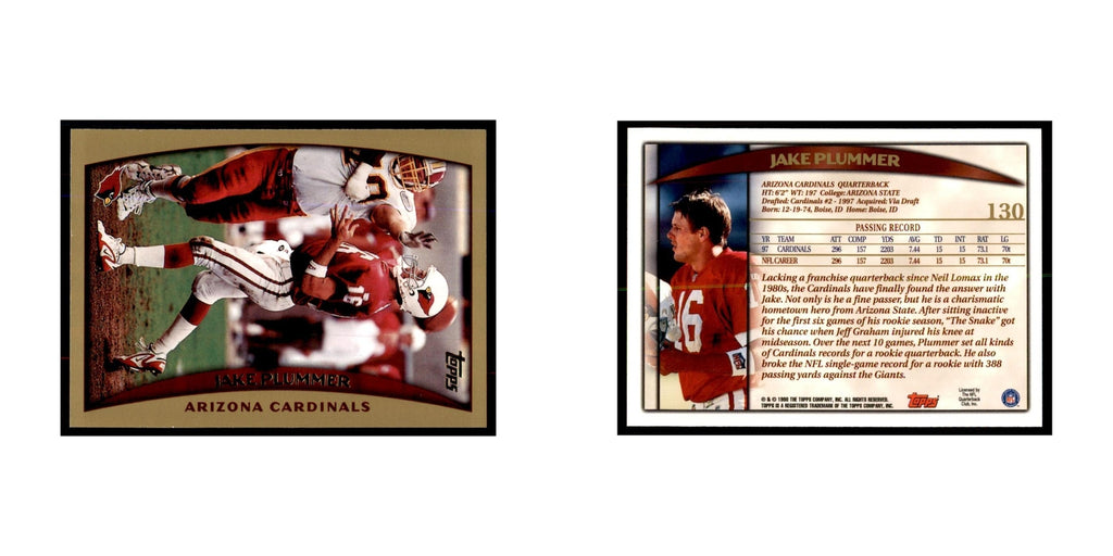 Jake Plummer 1998 Topps #130 Football Cards Football Card NM