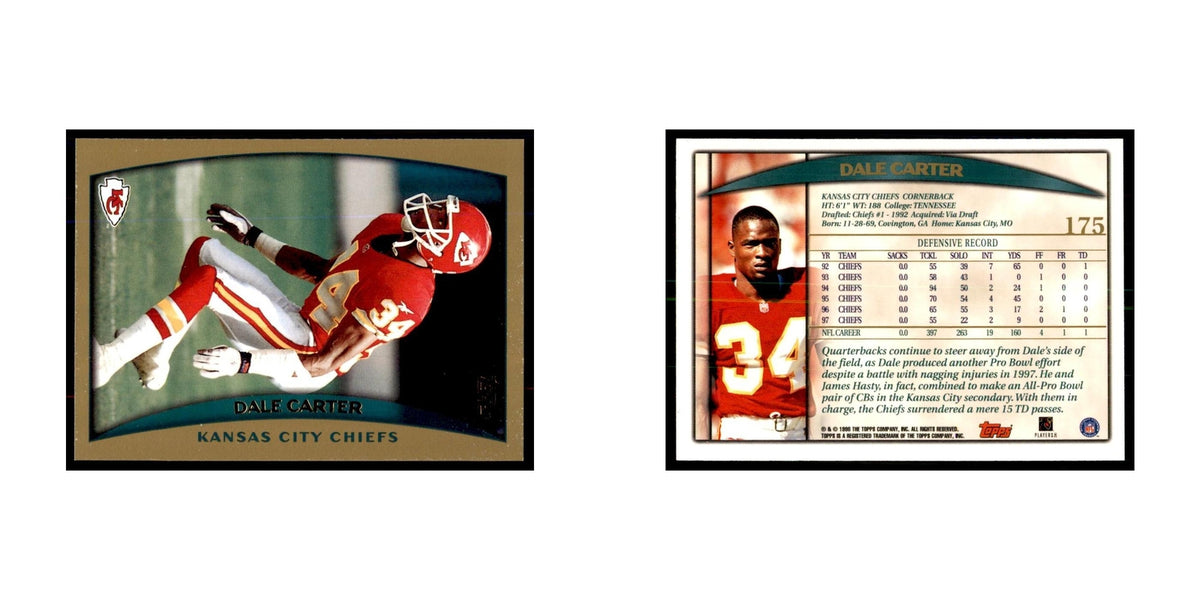 Dale Carter 1998 Topps #175 Football Cards Football Card NM