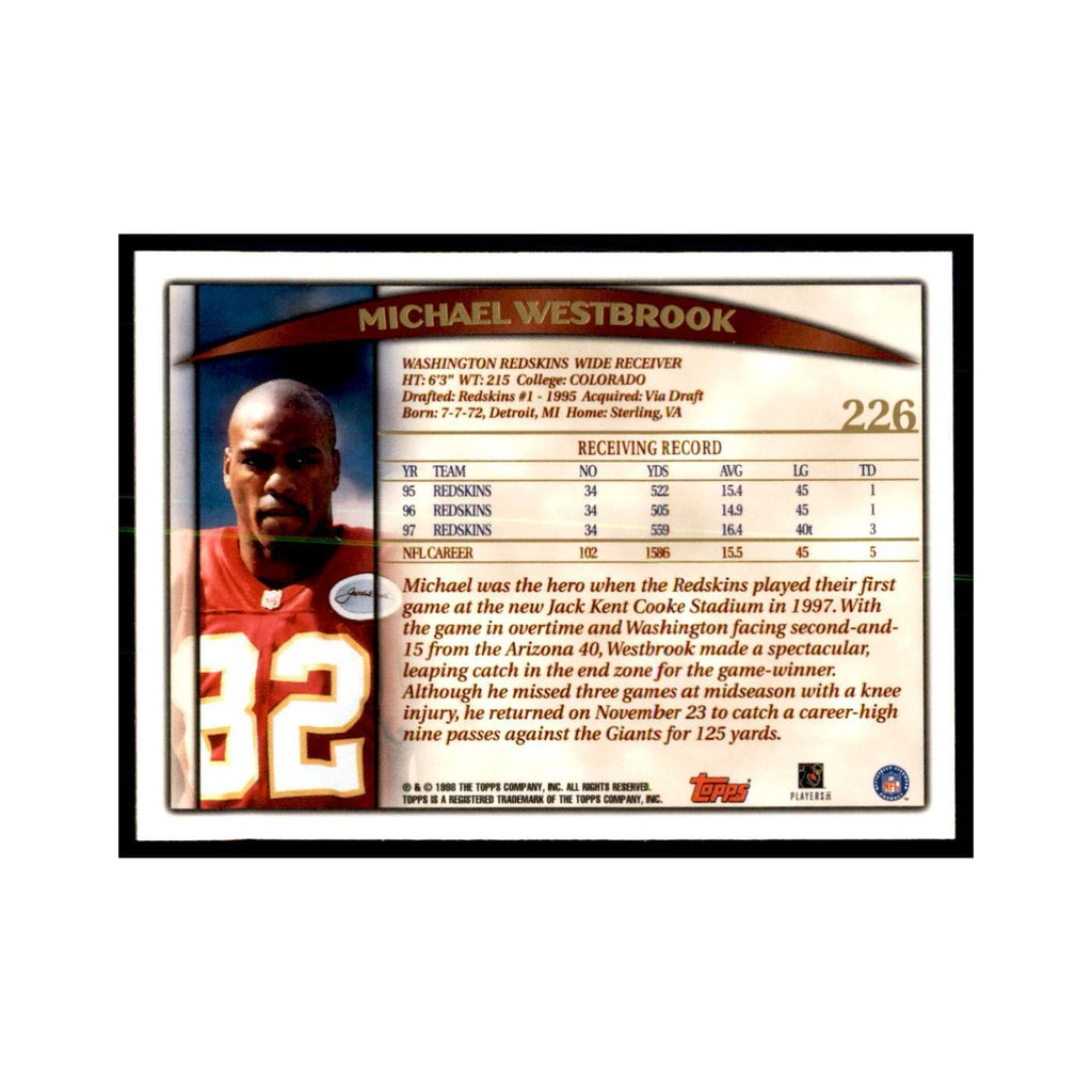 Michael Westbrook 1998 Topps #226 Football Cards Football Card NM