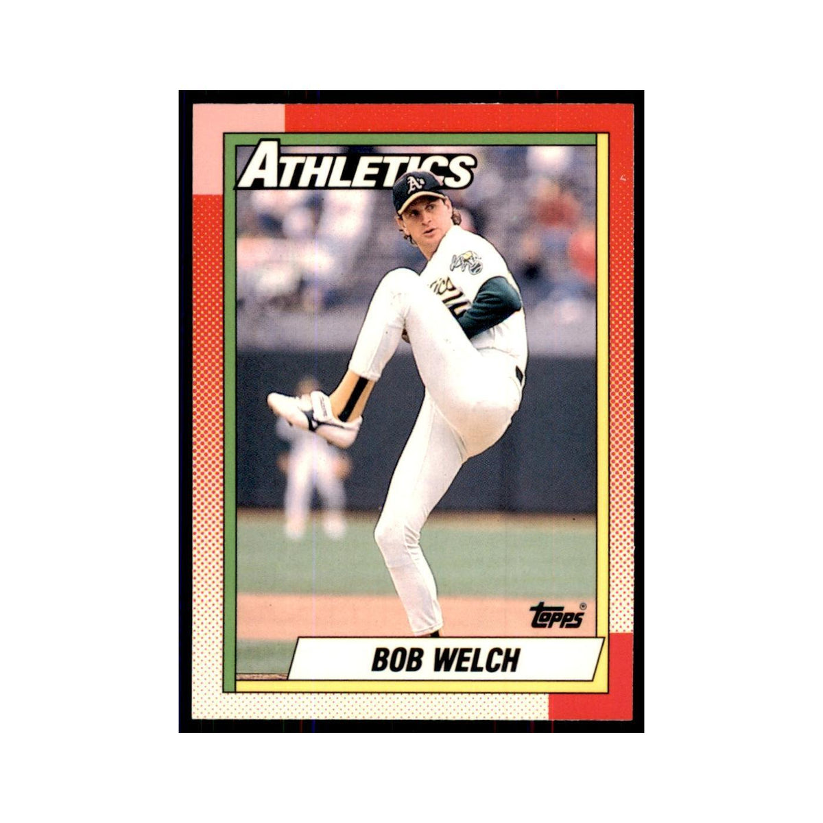 Bob Welch 1990 Topps Tiffany #475 Oakland Athletics Baseball Card NM