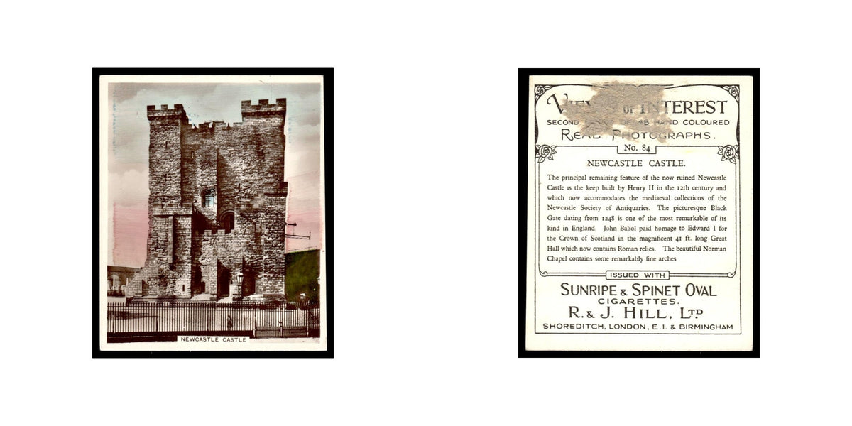 Newcastle Castle 1938 Sunripe Spinet Oval Cigarettes Views of Interest #84 Poor