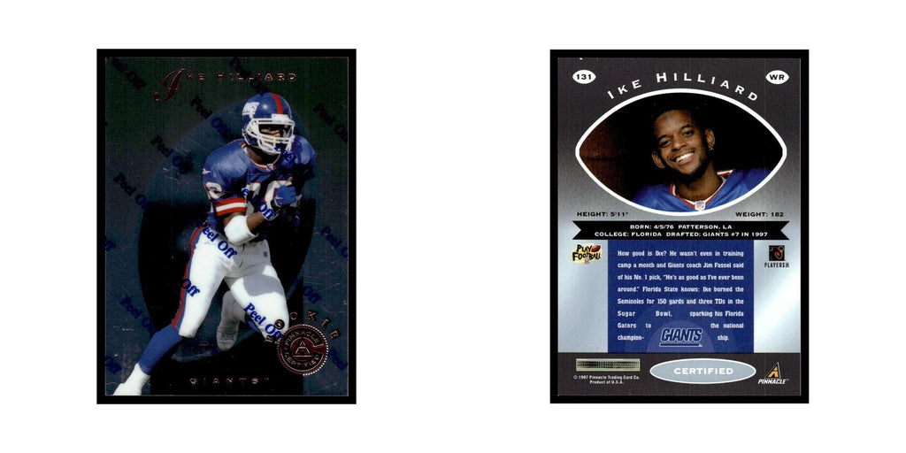 Ike Hilliard 1997 Pinnacle Certified with Coating #131 New York Giants NM