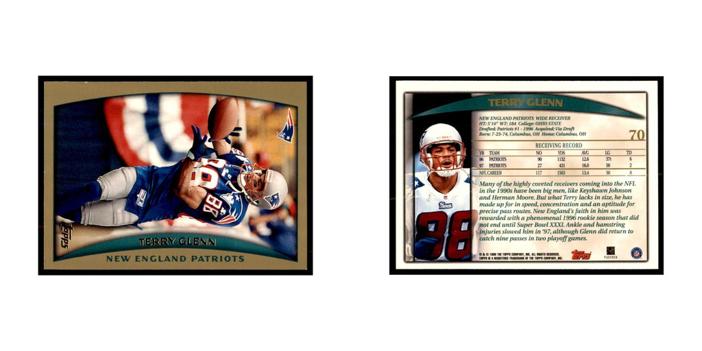 Terry Glenn 1998 Topps #70 Football Cards Football Card NM