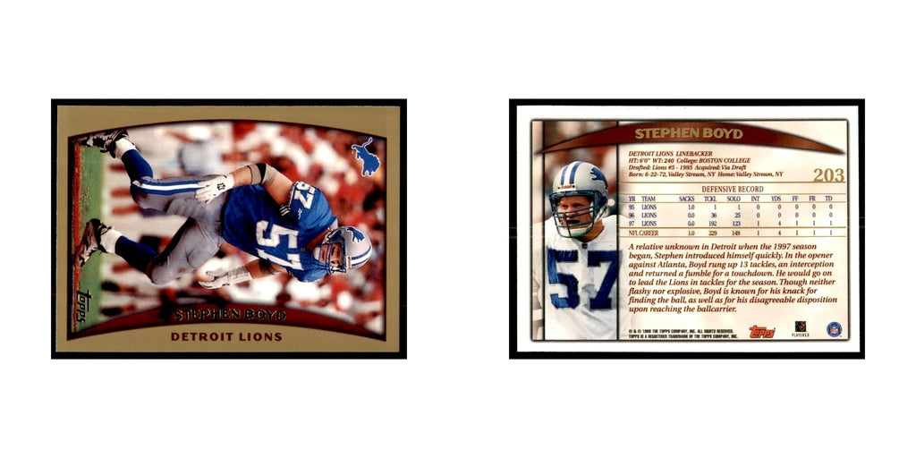 Stephen Boyd 1998 Topps #203 Football Cards Football Card NM