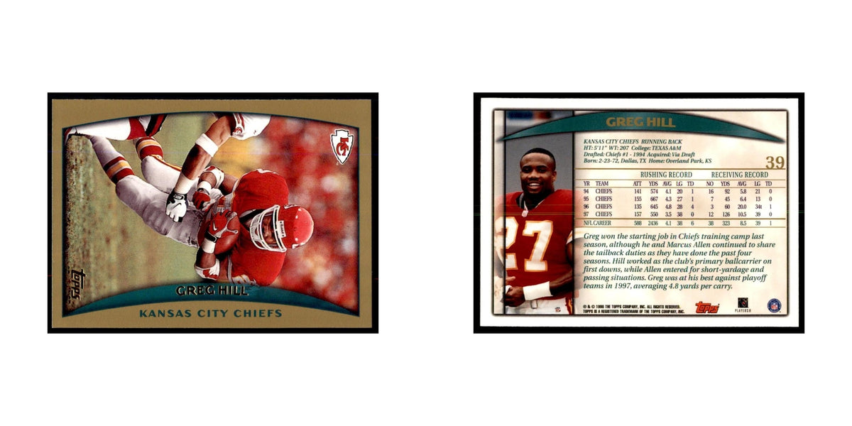 Greg Hill 1998 Topps #39 Football Cards Football Card NM