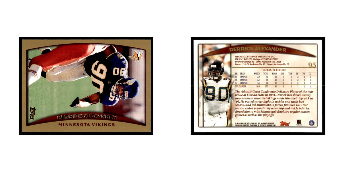 Derrick Alexander 1998 Topps #95 Football Cards Football Card NM