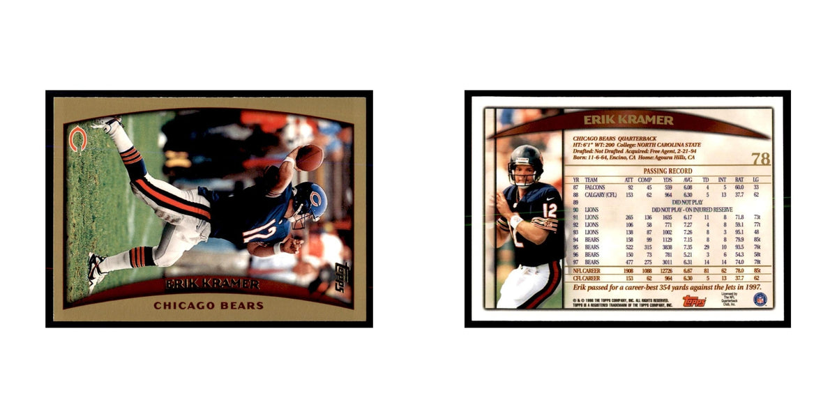Erik Kramer 1998 Topps #78 Football Cards Football Card NM