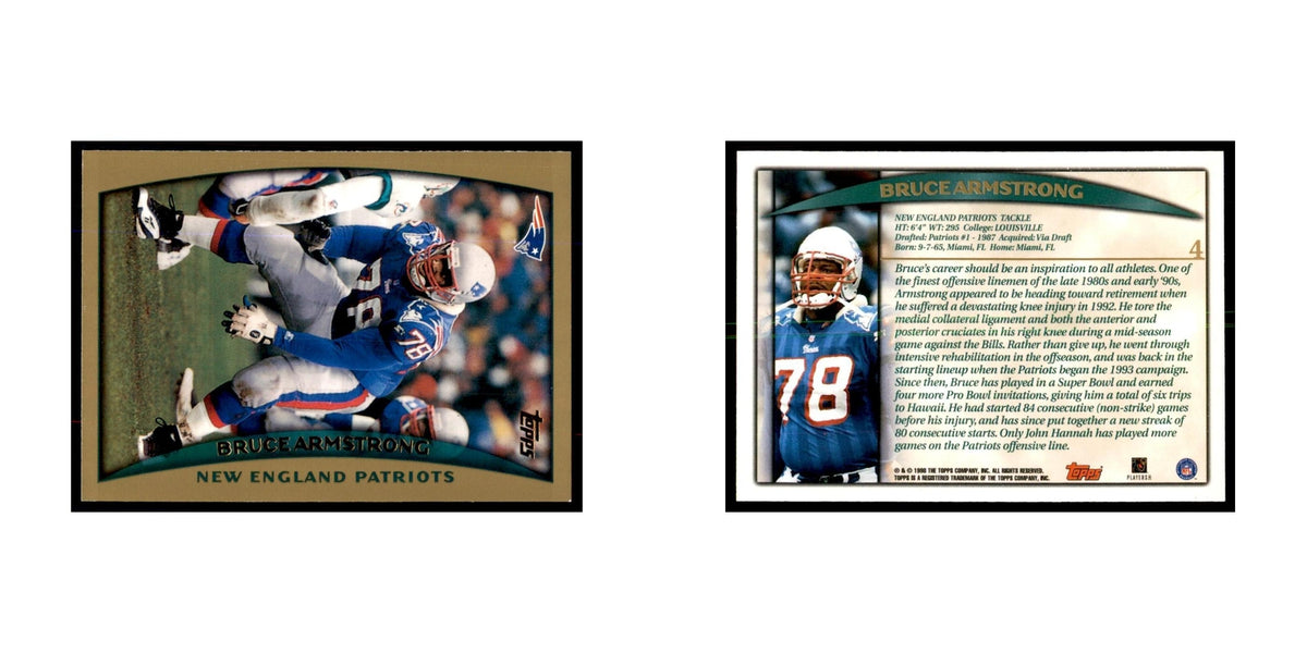 Bruce Armstrong 1998 Topps #4 Football Cards Football Card NM
