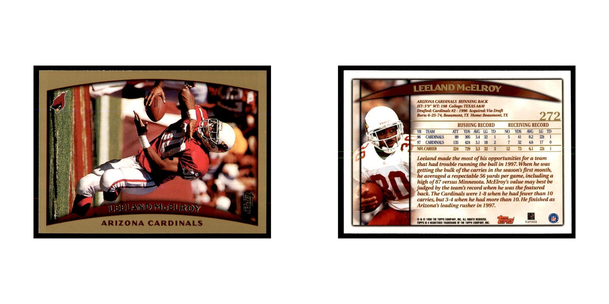 Leeland McElroy 1998 Topps #272 Football Cards Football Card NM