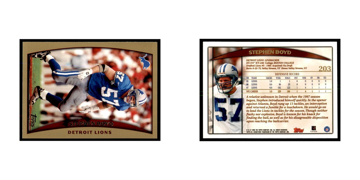 Stephen Boyd 1998 Topps #203 Football Cards Football Card NM