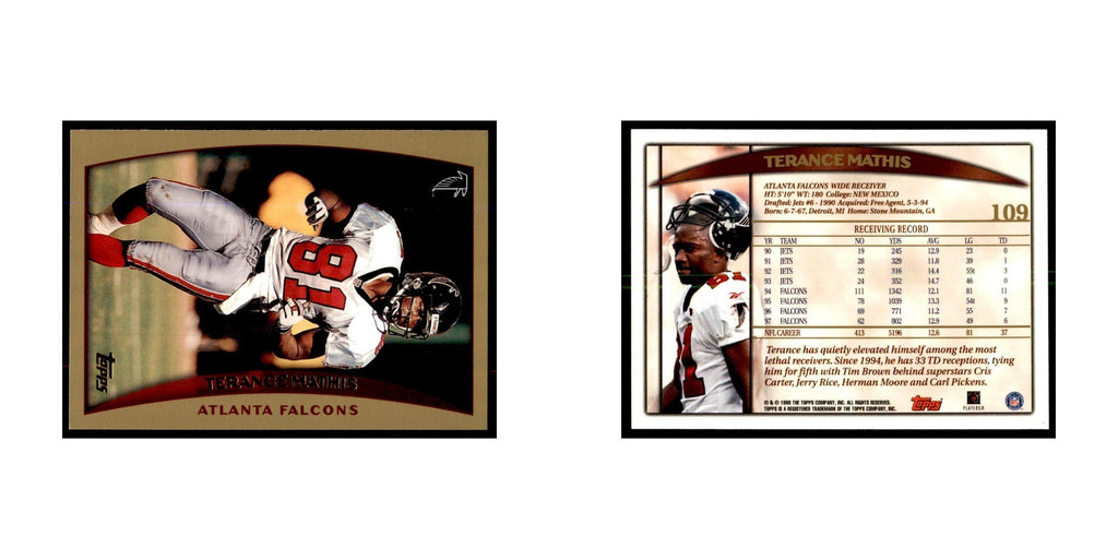 Terance Mathis 1998 Topps #109 Football Cards Football Card NM